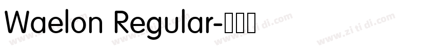 Waelon Regular字体转换